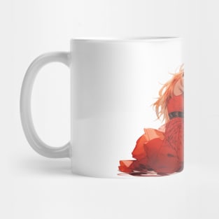 Asuka Langley Soryu Neon Genesis Evangelion Red Dress Stocking Mug